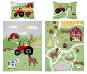 Pościel bawełniana 90x120 4791 B Farma zielona traktor czerwony Mayamoo 70