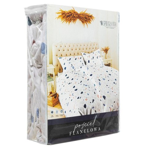 Pościel flanelowa 220x200 Lastryko niebieska light Pościel flanelowa 220x200 Lastryko niebieska light