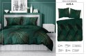 Pościel satynowa 180x200 4456 A zielona złota liście Home Satin 126