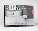 Pościel satynowa 180x200 Szara krata 4812 B Home Satin 58