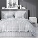 Pościel satynowa 180x200 Szara krata 4812 B Home Satin 58