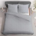 Pościel satynowa 180x200 Szara krata 4812 B Home Satin 58