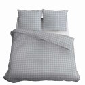 Pościel satynowa 180x200 Szara krata 4812 B Home Satin 58