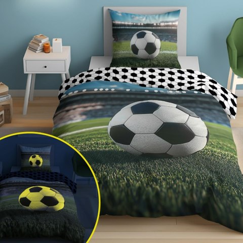 Pościel świecąca w ciemności 160x200 piłka nożna stadion 5546 A - Fluo 95 Pościel świecąca w ciemności 160x200 piłka nożna stadion 5546 A - Fluo 95