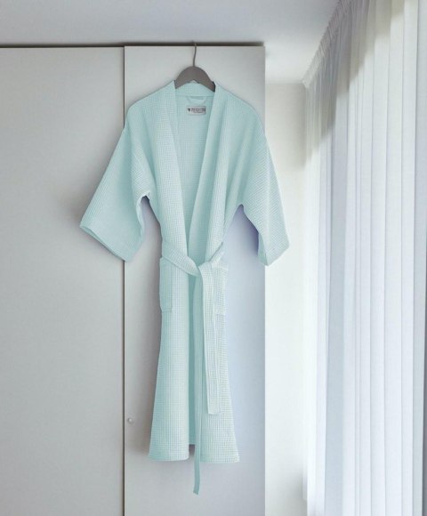Szlafrok gofrowany miętowy S/M bawełniany Kimono Gofer Szlafrok gofrowany miętowy S/M bawełniany Kimono Gofer