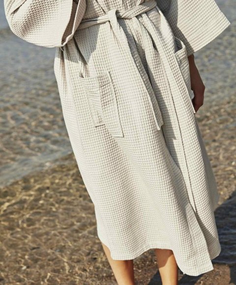Szlafrok gofrowany miętowy S/M bawełniany Kimono Gofer Szlafrok gofrowany miętowy S/M bawełniany Kimono Gofer