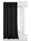 Zasłona gotowa 140x270 czarna na taśmie Viva do salonu Zasłona gotowa 140x270 czarna na taśmie Viva do salonu