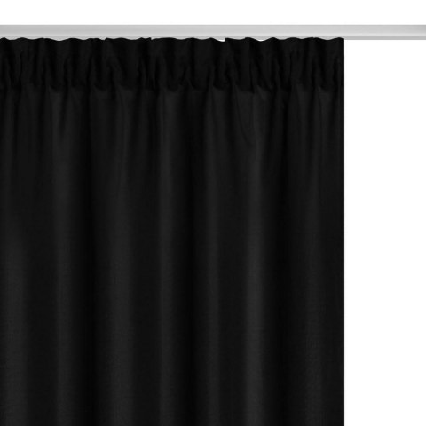 Zasłona gotowa 140x270 czarna na taśmie Viva do salonu Zasłona gotowa 140x270 czarna na taśmie Viva do salonu