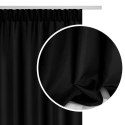 Zasłona gotowa 140x270 czarna na taśmie Viva do salonu Zasłona gotowa 140x270 czarna na taśmie Viva do salonu