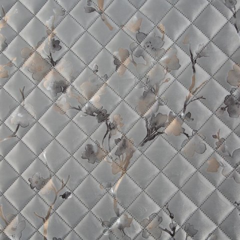 Narzuta dekoracyjna 200x220 Blink 5 srebrna welurowa kwiaty Eurofirany Narzuta dekoracyjna 200x220 Blink 5 srebrna welurowa kwiaty Eurofirany