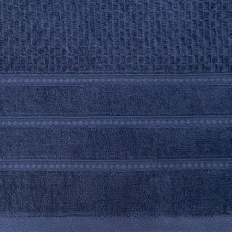 Ręcznik Adore 30x50 granatowy o strukturze krateczki 500 g/m2 Eurofirany
