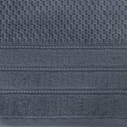 Ręcznik Adore 30x50 stalowy o strukturze krateczki 500 g/m2 Eurofirany