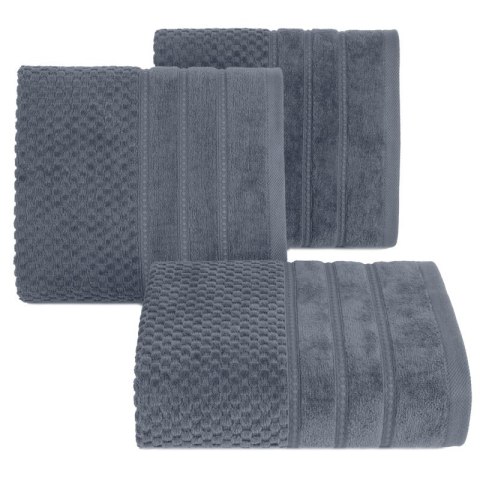 Ręcznik Adore 30x50 stalowy o strukturze krateczki 500 g/m2 Eurofirany Ręcznik Adore 30x50 stalowy o strukturze krateczki 500 g/m2 Eurofirany