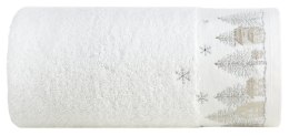 Ręcznik Joy 2 70x140 biały choinki świąteczny 480 g/m2 Eurofirany
