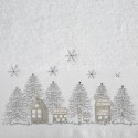 Ręcznik Joy 2 70x140 biały choinki świąteczny 480 g/m2 Eurofirany