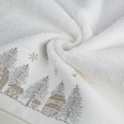 Ręcznik Joy 2 70x140 biały choinki świąteczny 480 g/m2 Eurofirany Ręcznik Joy 2 70x140 biały choinki świąteczny 480 g/m2 Eurofirany
