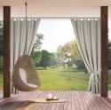 Zasłona gotowa 155x220 Garden beżowa do ogrodu wodoodporna mocowana na szelki/rzep Eurofirany