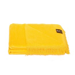 Koc bawełniany akrylowy 150x200 0293/40 żółty cytrynowy narzuta pled