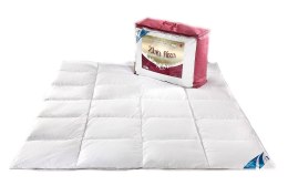Kołdra puchowa 160x200 Złota Biza 1200g biała naturalny wsad 100% bawełna Inlet AMW