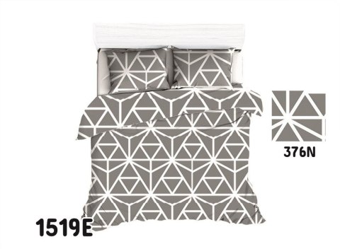 Pościel bawełniana 160x200 1519E szara biała geometryczna 376N Pościel bawełniana 160x200 1519E szara biała geometryczna 376N