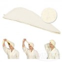Turban kąpielowy tkanina frotte różowy