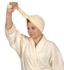 Turban kąpielowy tkanina frotte różowy